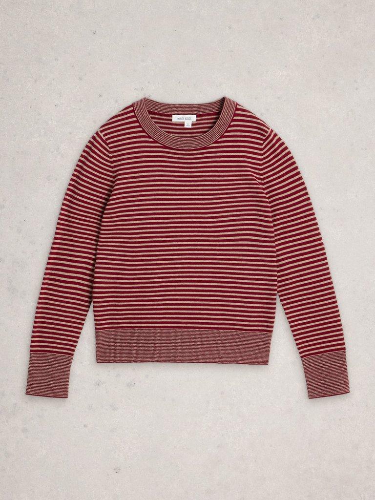 KATIE STRIPE JUMPER in RED MLT - FLAT FRONT