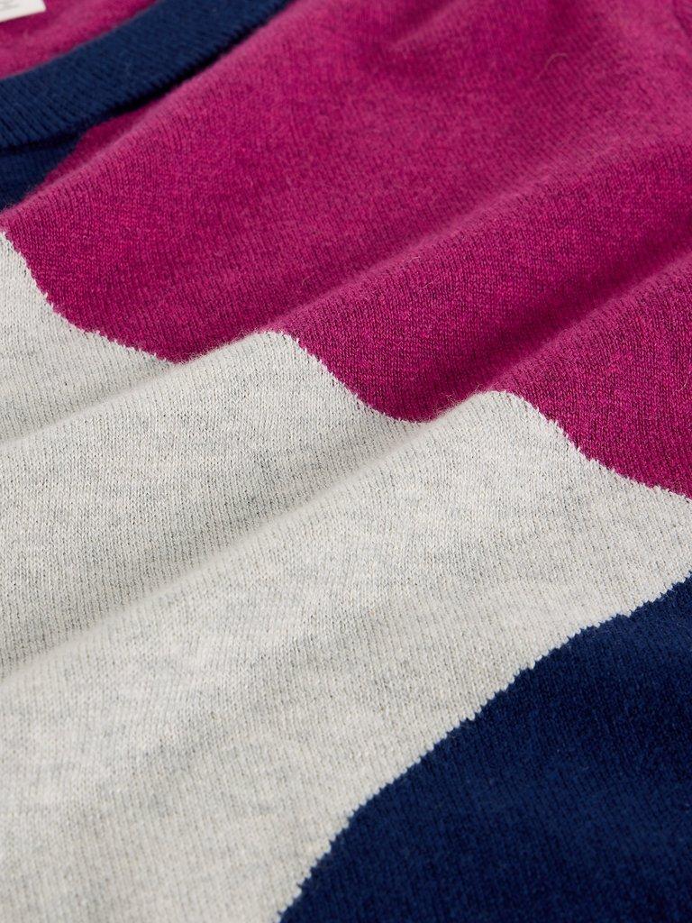 KATIE ABSTRACT JUMPER in NAVY MULTI - FLAT DETAIL