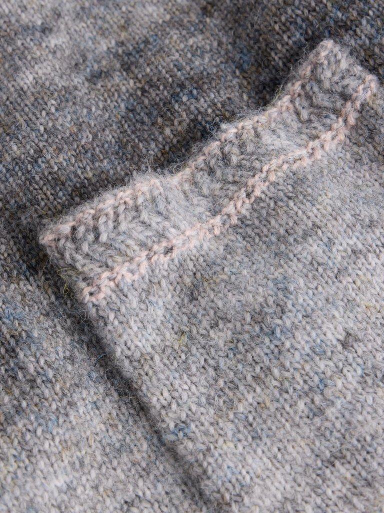 LILBET LONG SLEEVE JUMPER in GREY MLT - FLAT DETAIL