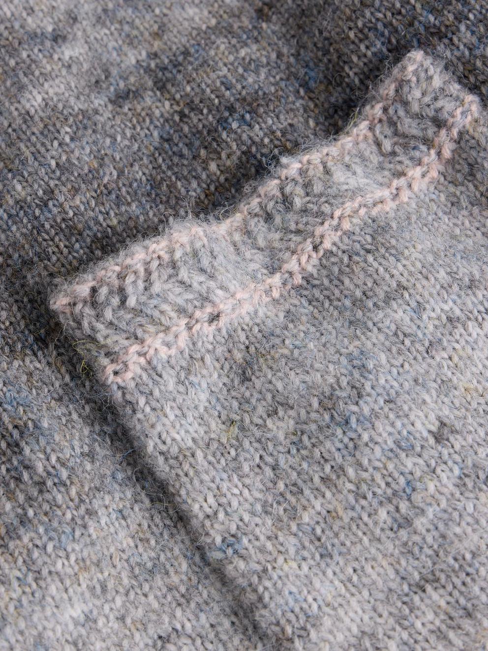LILBET LONG SLEEVE JUMPER in GREY MLT - FLAT DETAIL