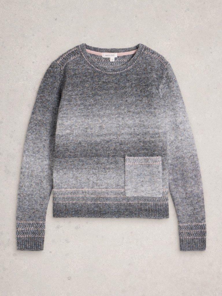 LILBET LONG SLEEVE JUMPER in GREY MLT - FLAT FRONT
