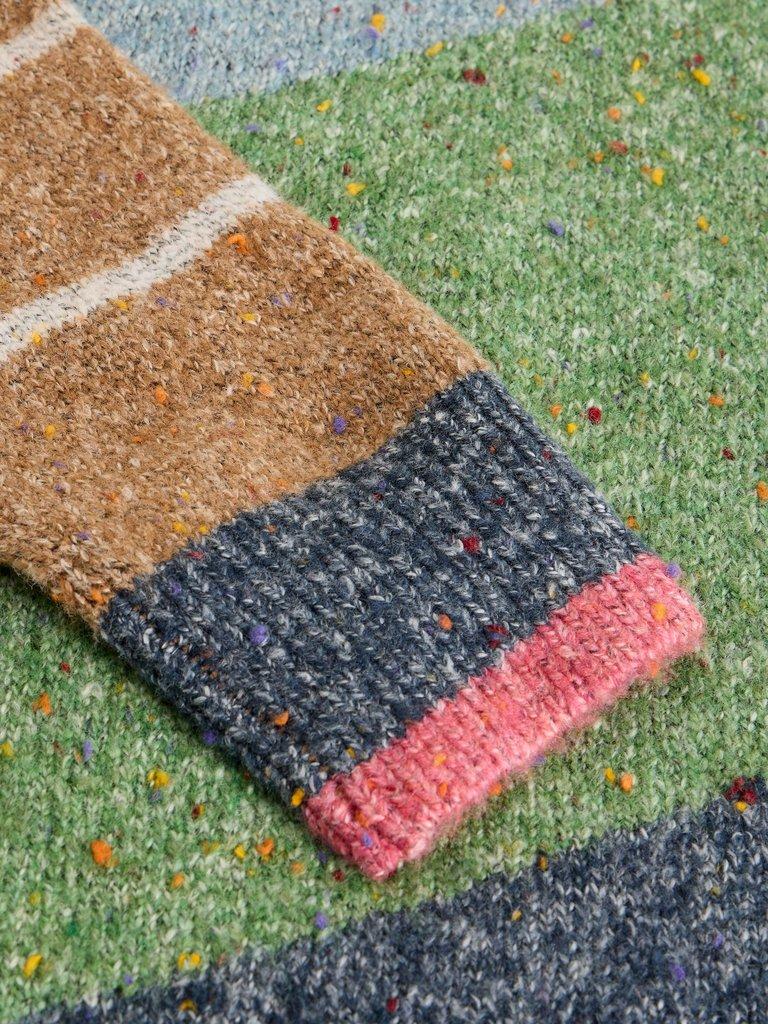 TALIA NEP CREW NECK JUMPER in GREEN MLT - FLAT DETAIL