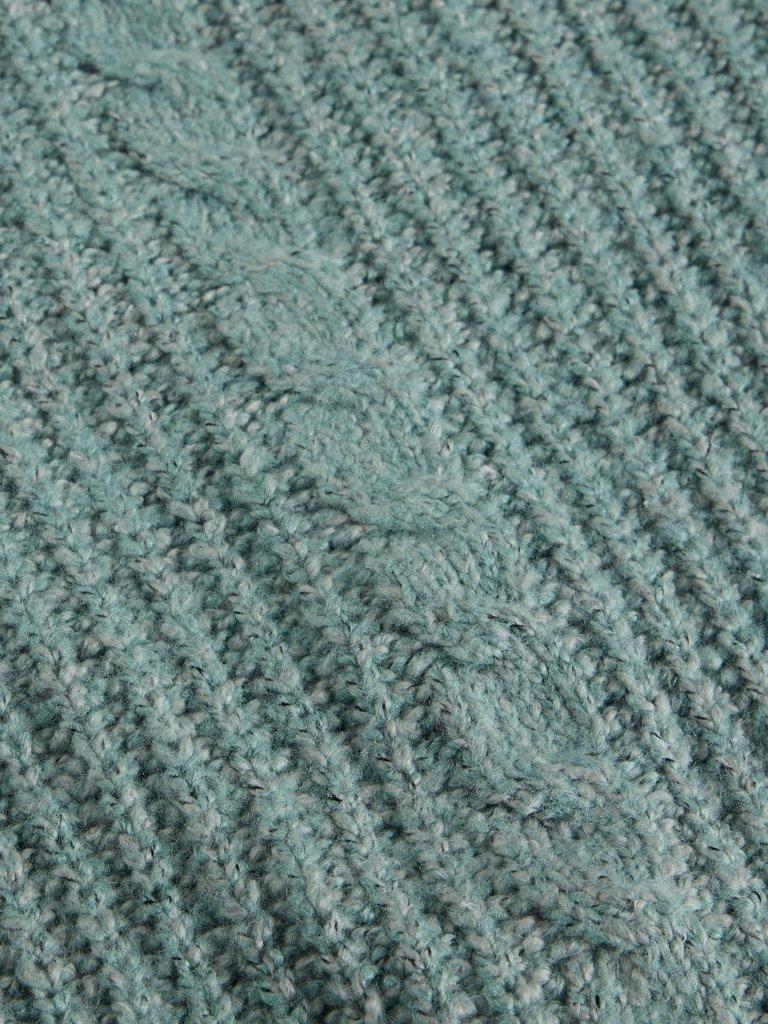 SALLY SLUB CARDIGAN in DUS GREEN - FLAT DETAIL