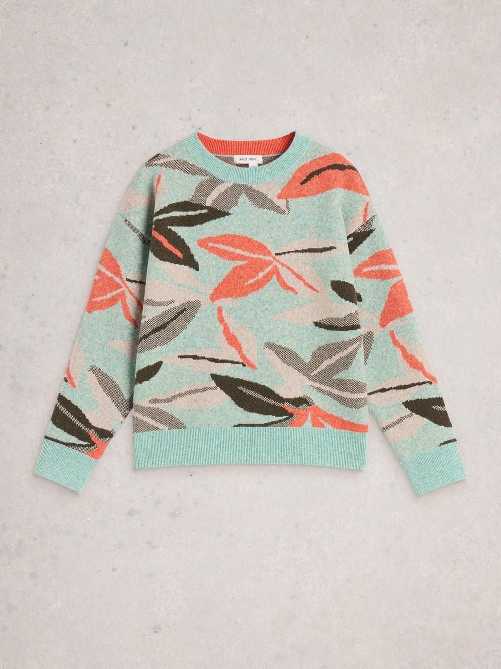 PETAL JUMPER in GREEN MLT - FLAT FRONT