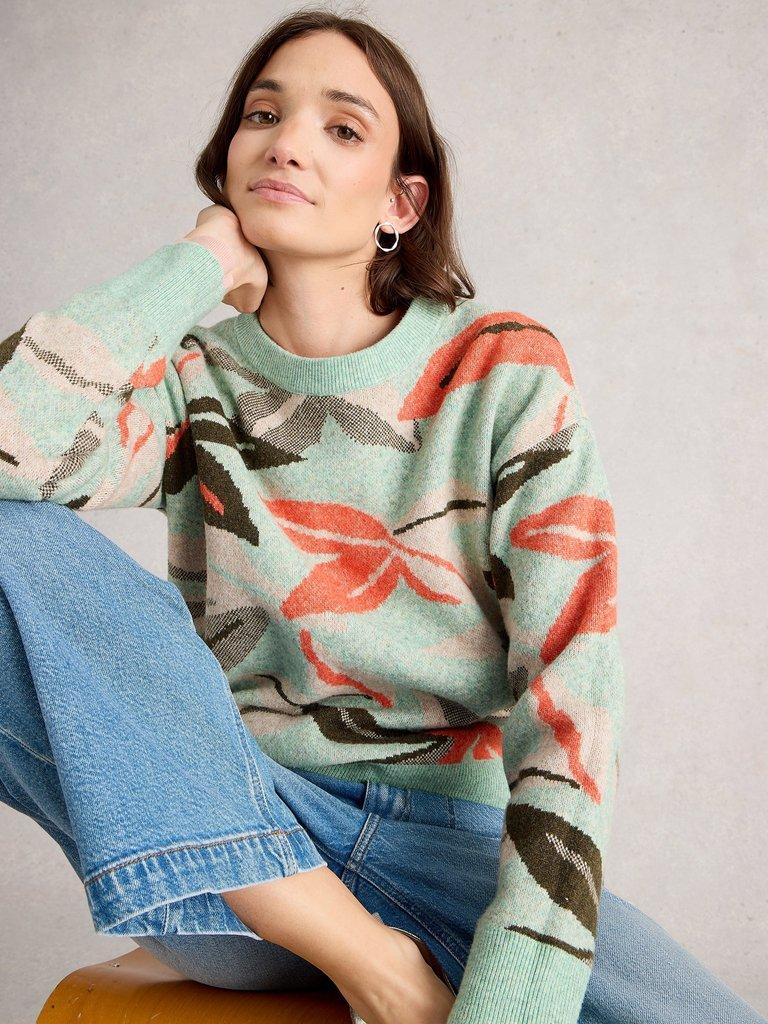 PETAL JUMPER in GREEN MLT - LIFESTYLE