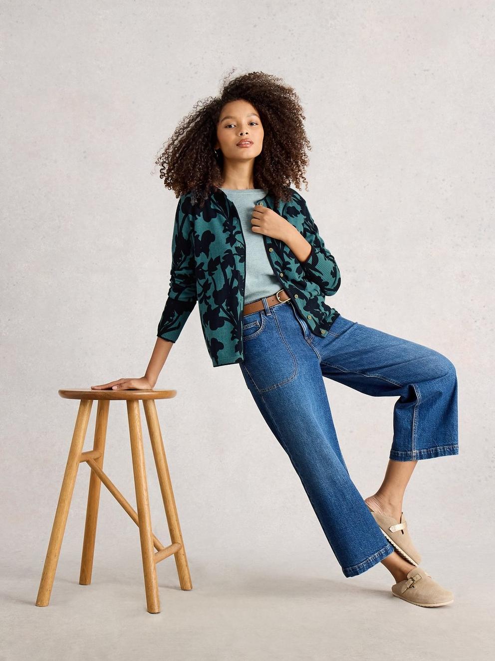 LULU PRINT CARDI in BLUE PR - LIFESTYLE