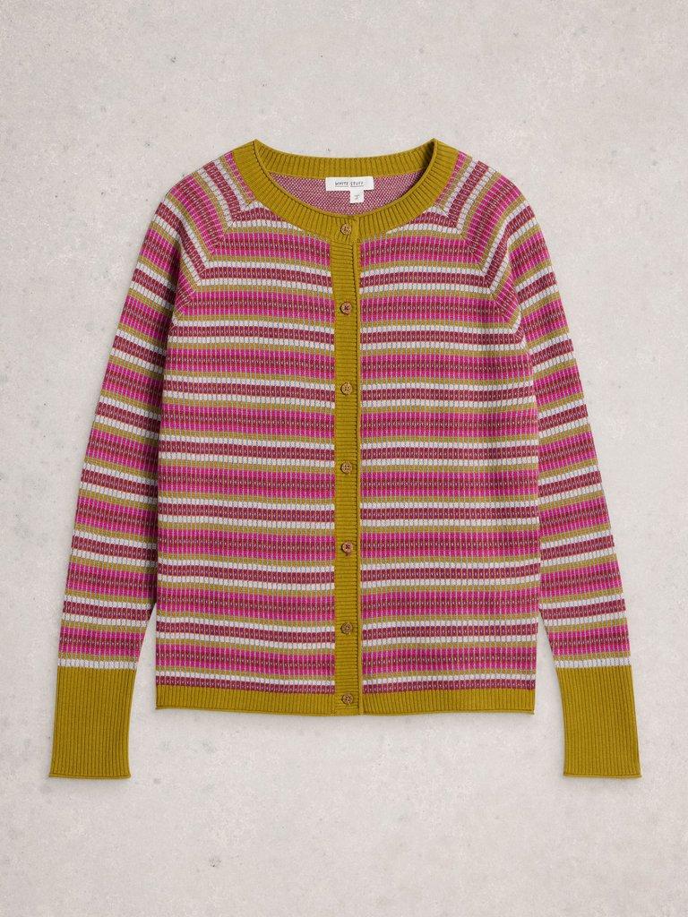 LULU PATTERN CARDIGAN in PINK MLT - FLAT FRONT