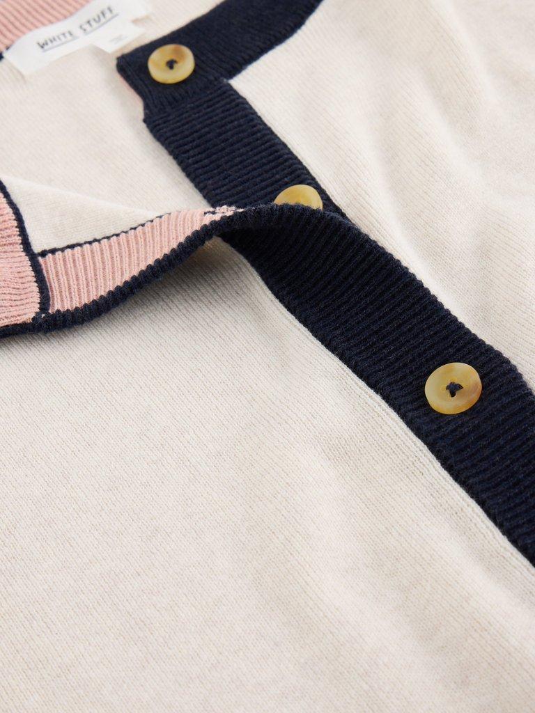 CHARLOTTE LONG SLEEVE CARDI in NAT MLT - FLAT DETAIL