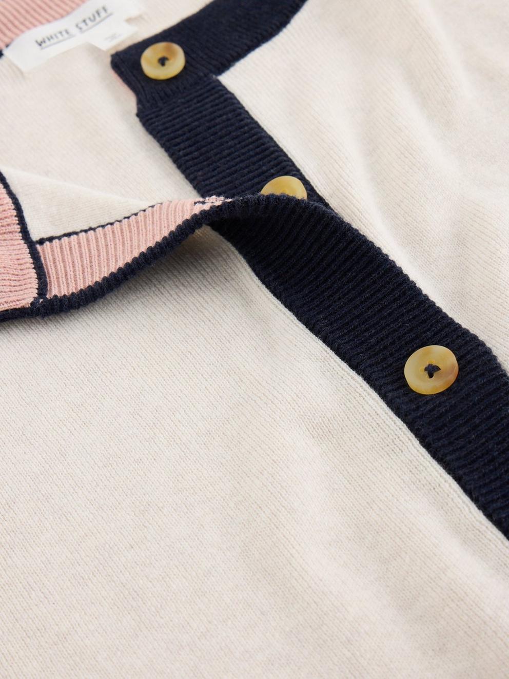 CHARLOTTE LONG SLEEVE CARDI in NAT MLT - FLAT DETAIL