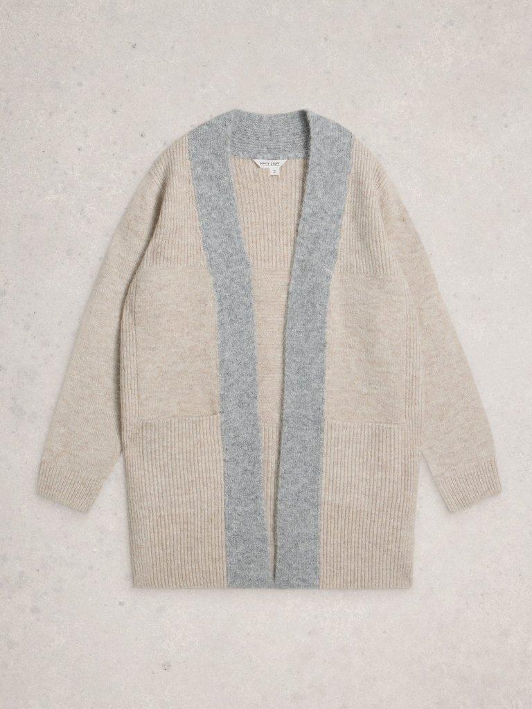 ERIN LONG LINE CARDI in NAT MLT - FLAT FRONT