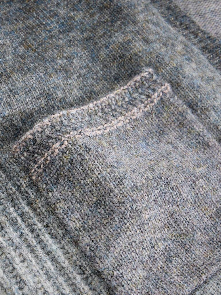 LILBET CARDI in GREY MLT - FLAT DETAIL