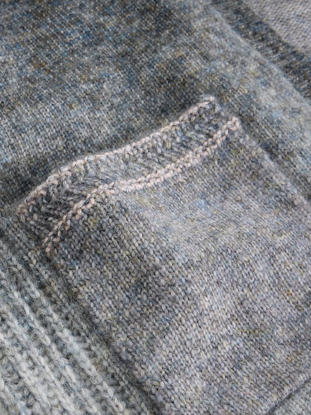 LILBET CARDI in GREY MLT - FLAT DETAIL