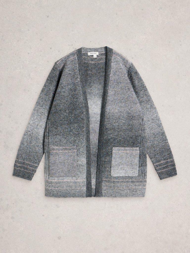 LILBET CARDI in GREY MLT - FLAT FRONT
