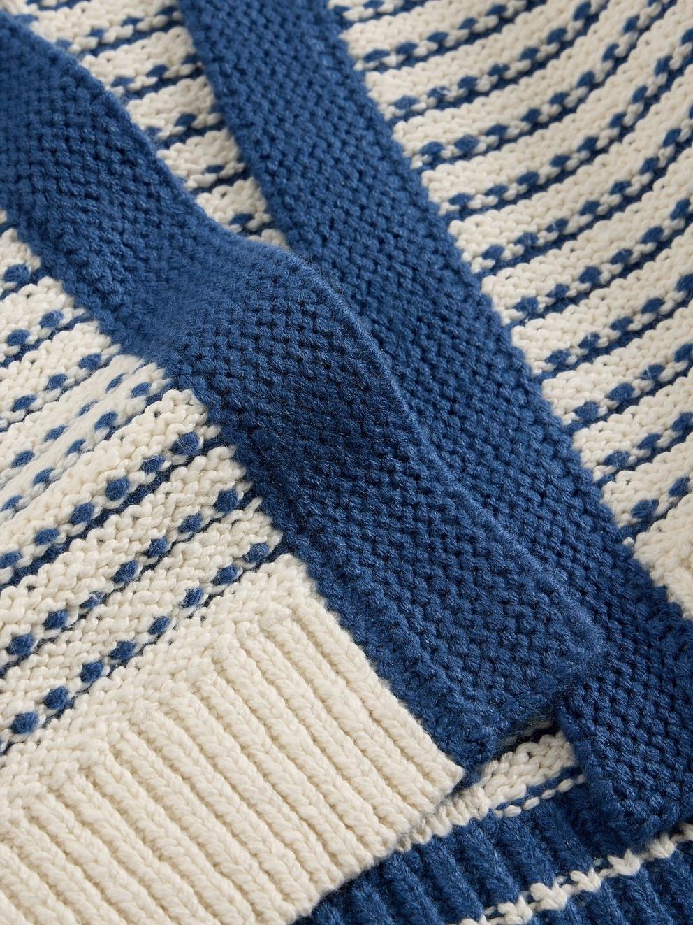 KYLIE WAISTCOAT in BLUE MLT - FLAT DETAIL