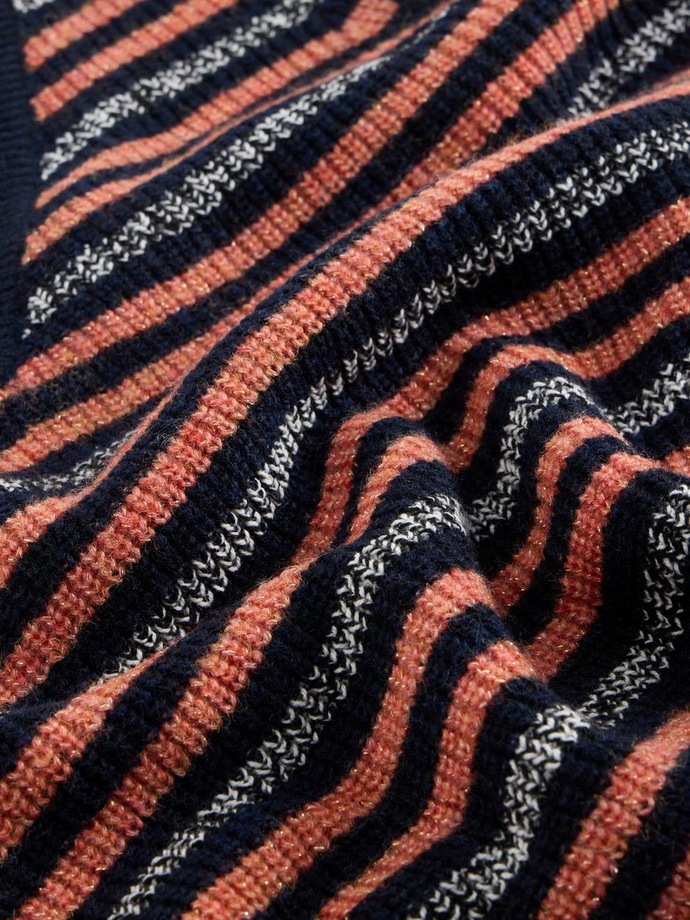 MEG STRIPE TANK in NAVY MULTI - FLAT DETAIL
