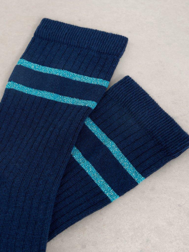 Textured Sparkle Sock in DARK NAVY - FLAT DETAIL