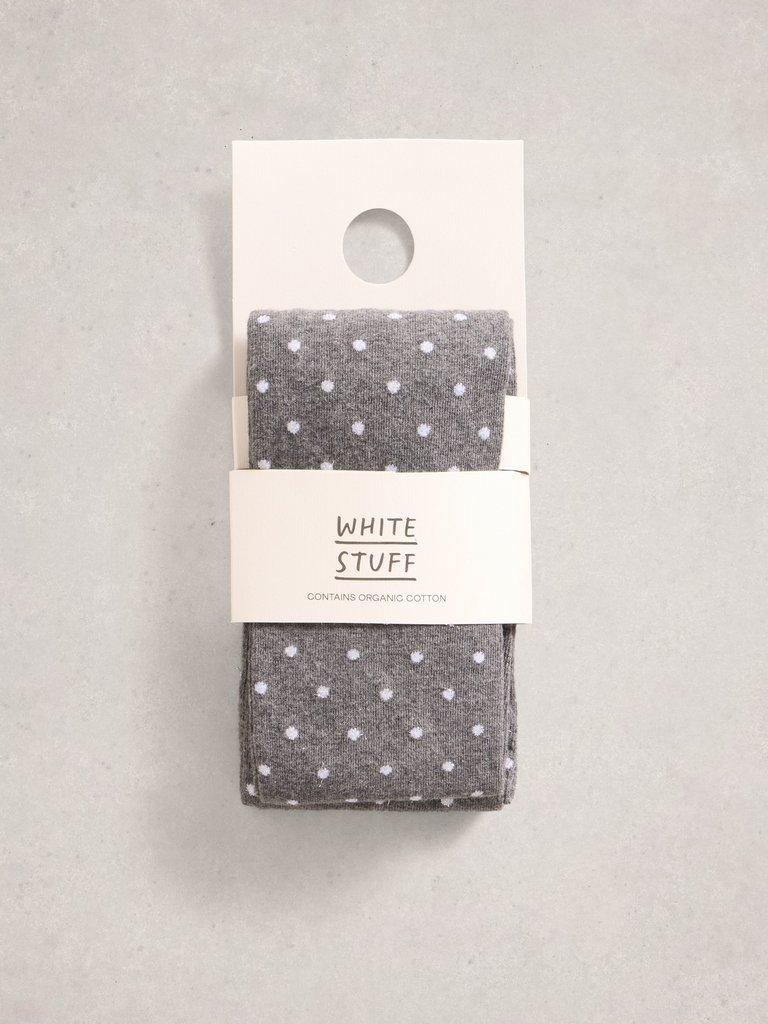 Sparkle Spot Tights in MID GREY - FLAT FRONT