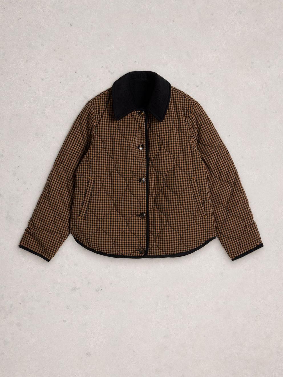 Arden Reversible Jacket in BLK MLT - FLAT FRONT