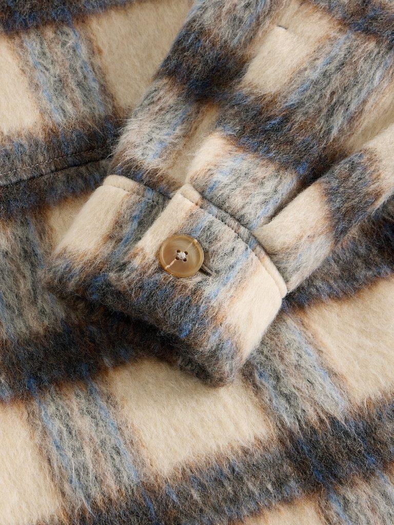 Alexa Check Wool Blend Jacket in BLUE MLT - FLAT DETAIL