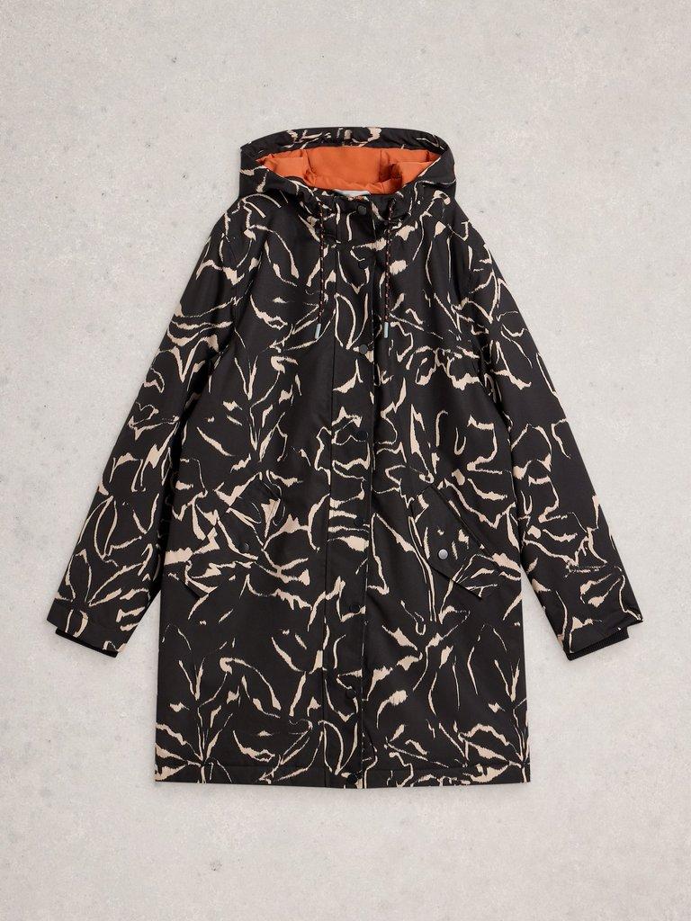 Willow Waterproof Coat in BLK PR - FLAT FRONT