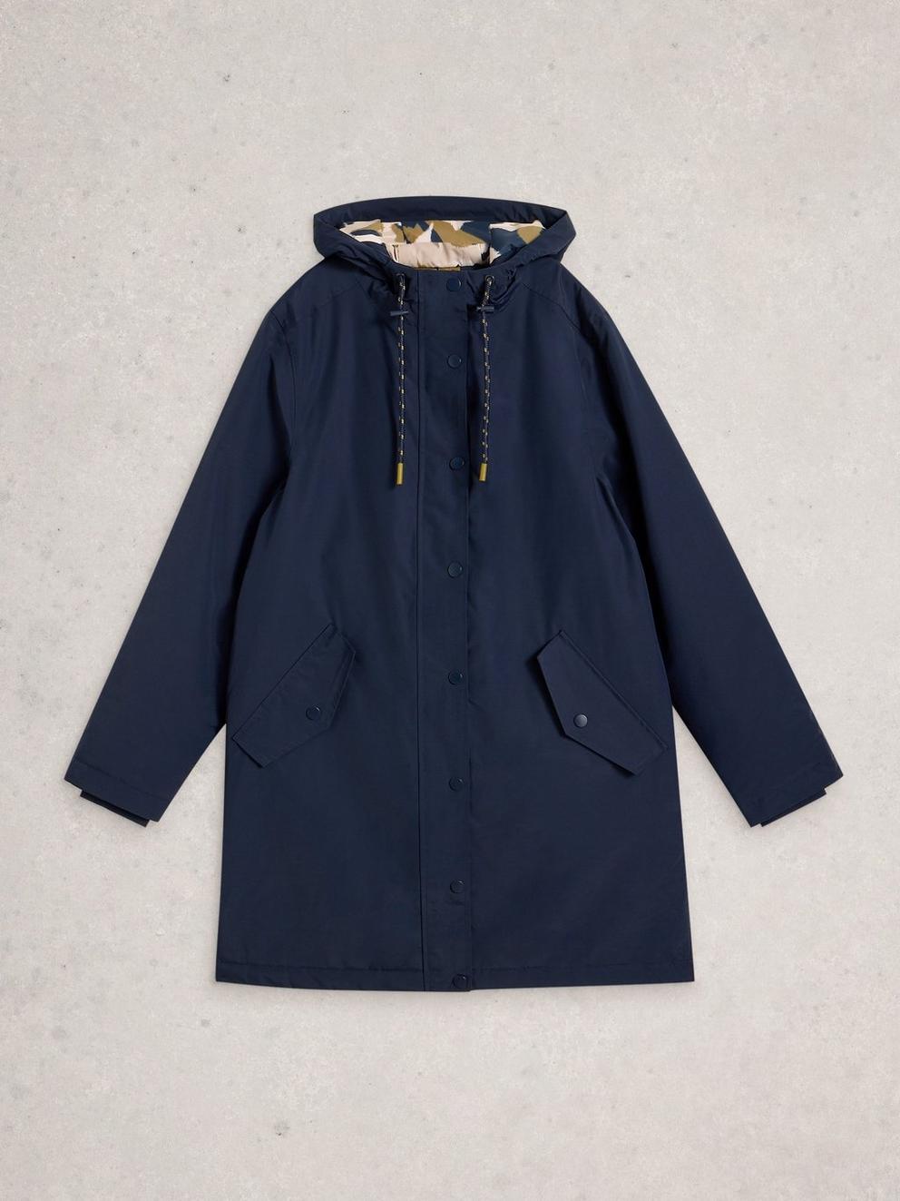 Willow Waterproof Coat in DARK NAVY - FLAT FRONT