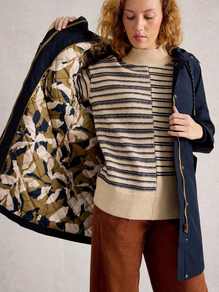 Willow Waterproof Coat in DARK NAVY - LIFESTYLE