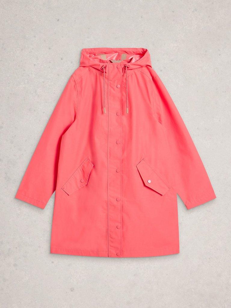 Willow Waterproof Coat in MID PINK - FLAT FRONT