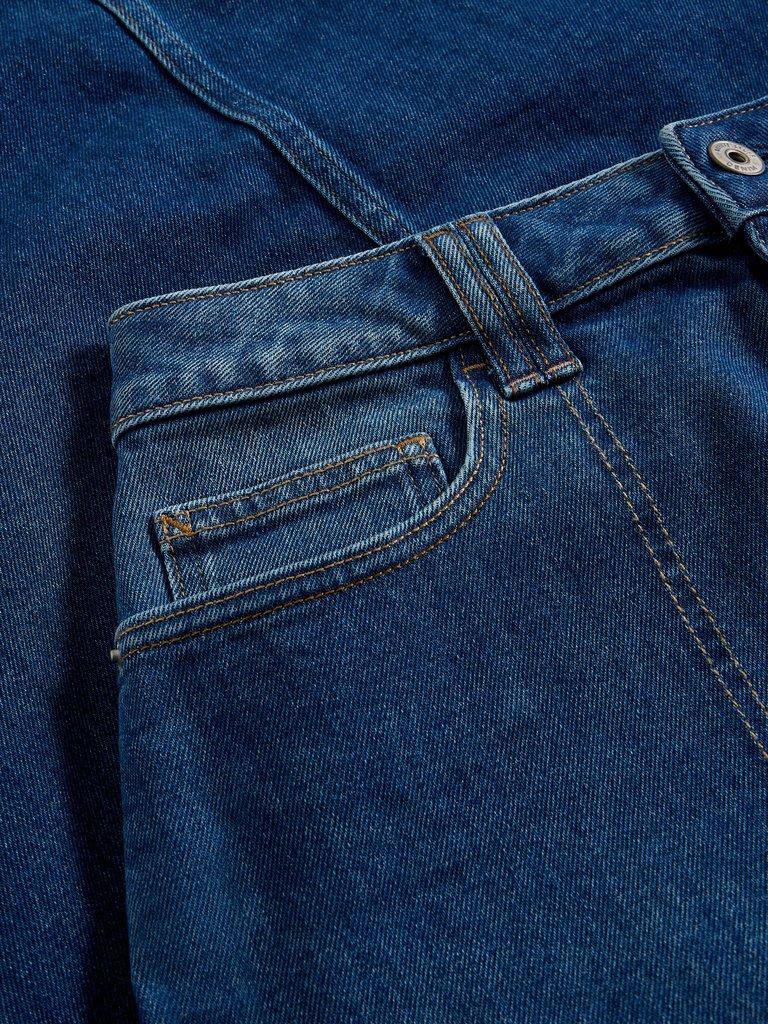 Tia Denim Midi Skirt in MID DENIM - FLAT DETAIL