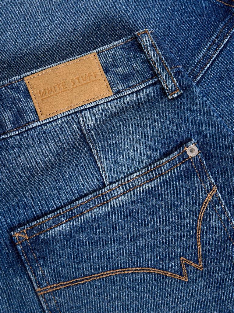 Tia Denim Skirt in MID DENIM - FLAT DETAIL