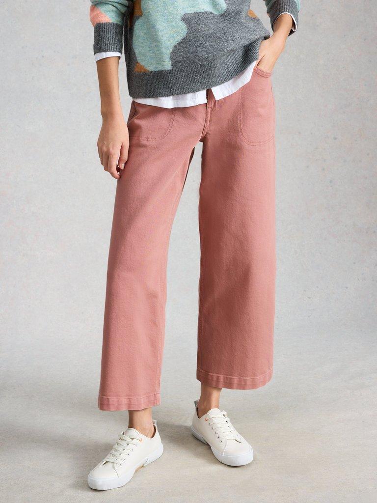 Crop Tia Wide Leg Jean in DUS PINK - LIFESTYLE