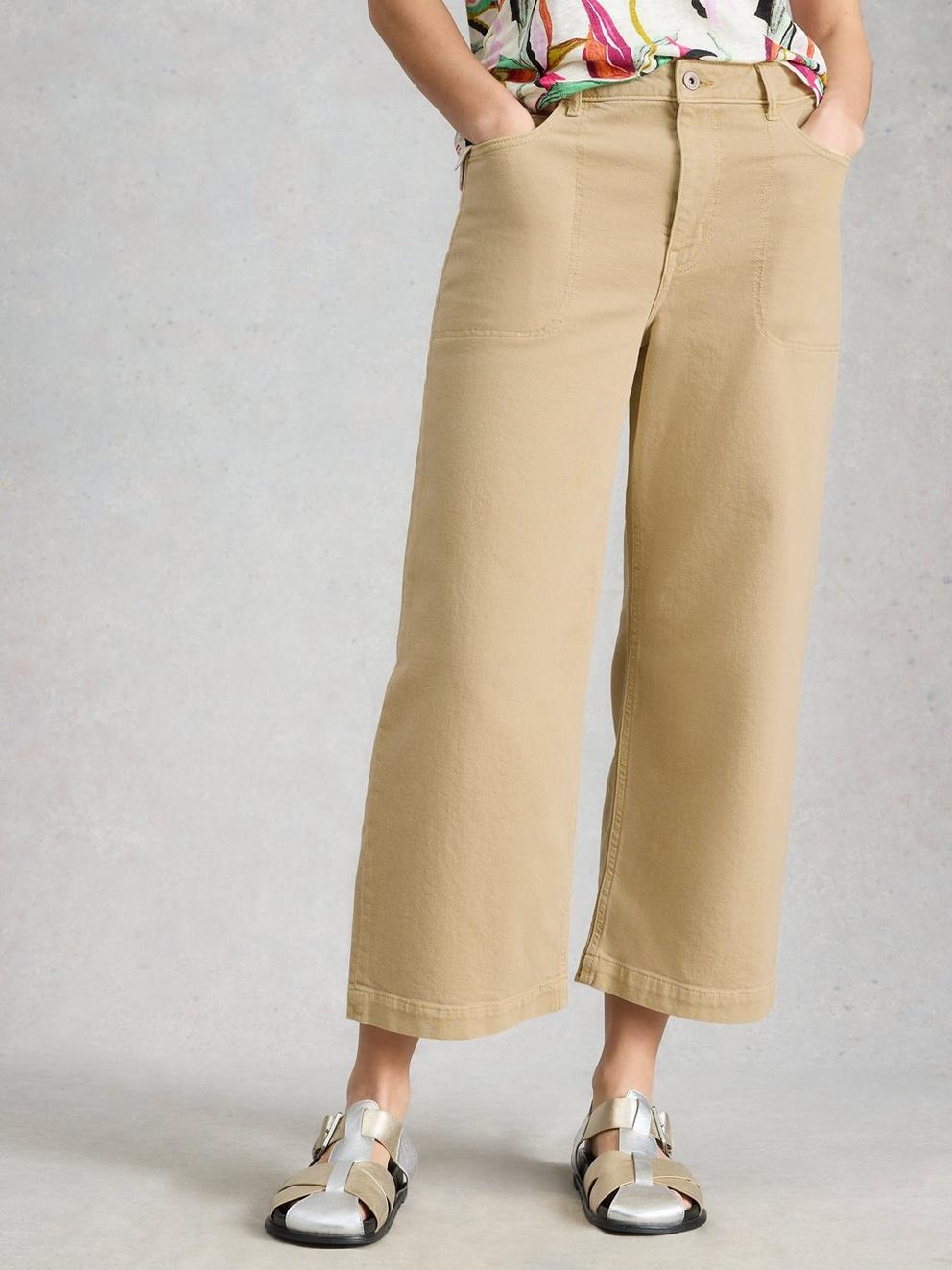 Crop Tia Wide Leg Jean in LGT GREEN - LIFESTYLE