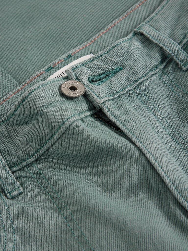 Crop Tia Wide Leg Jean in MID BLUE - FLAT DETAIL