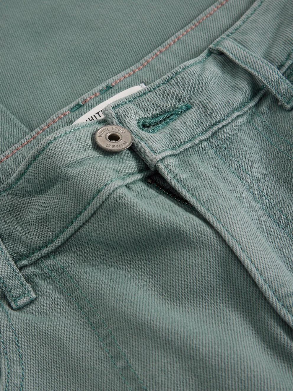 Crop Tia Wide Leg Jean in MID BLUE - FLAT DETAIL