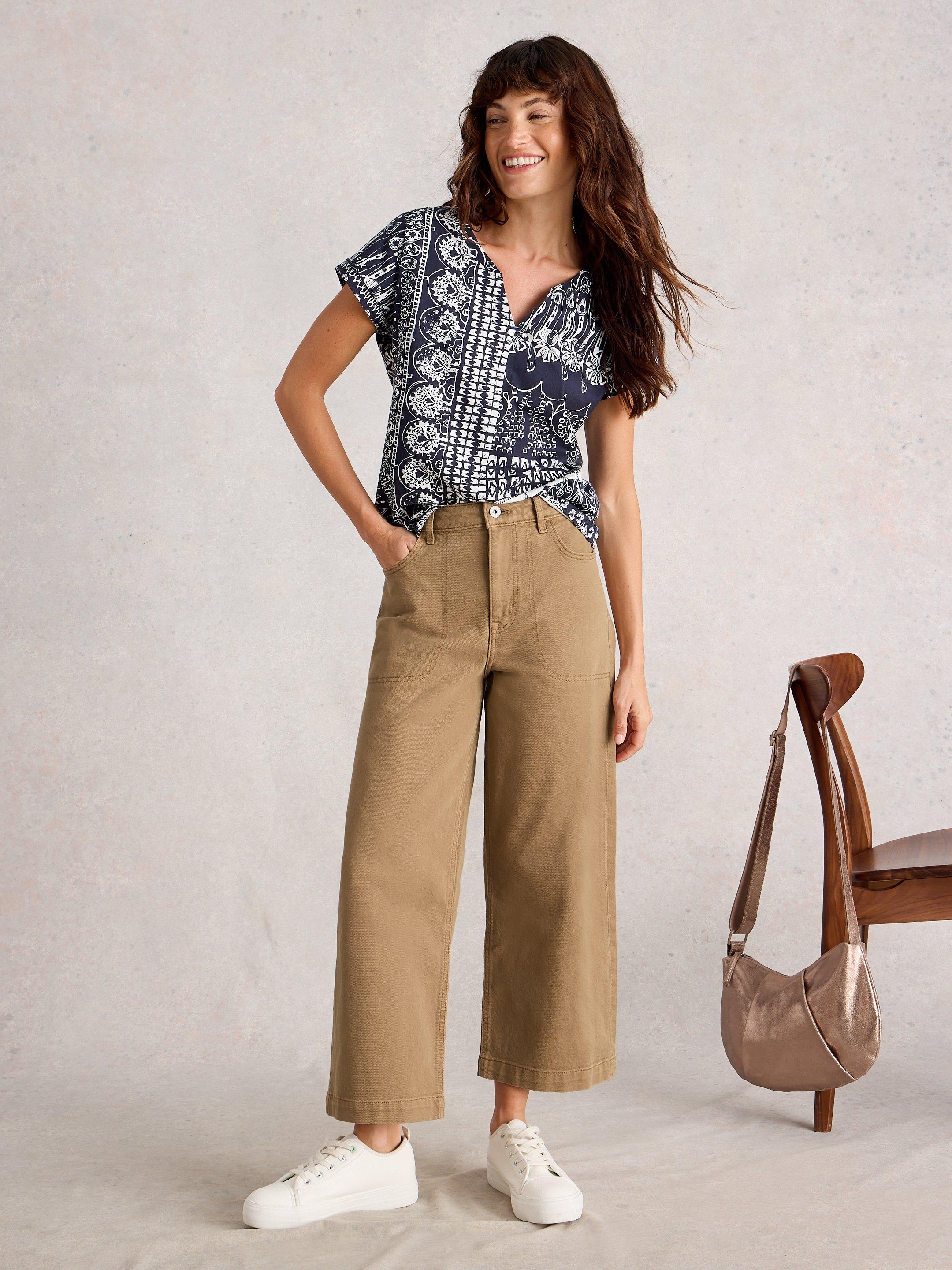 Crop Tia Wide Leg Jean