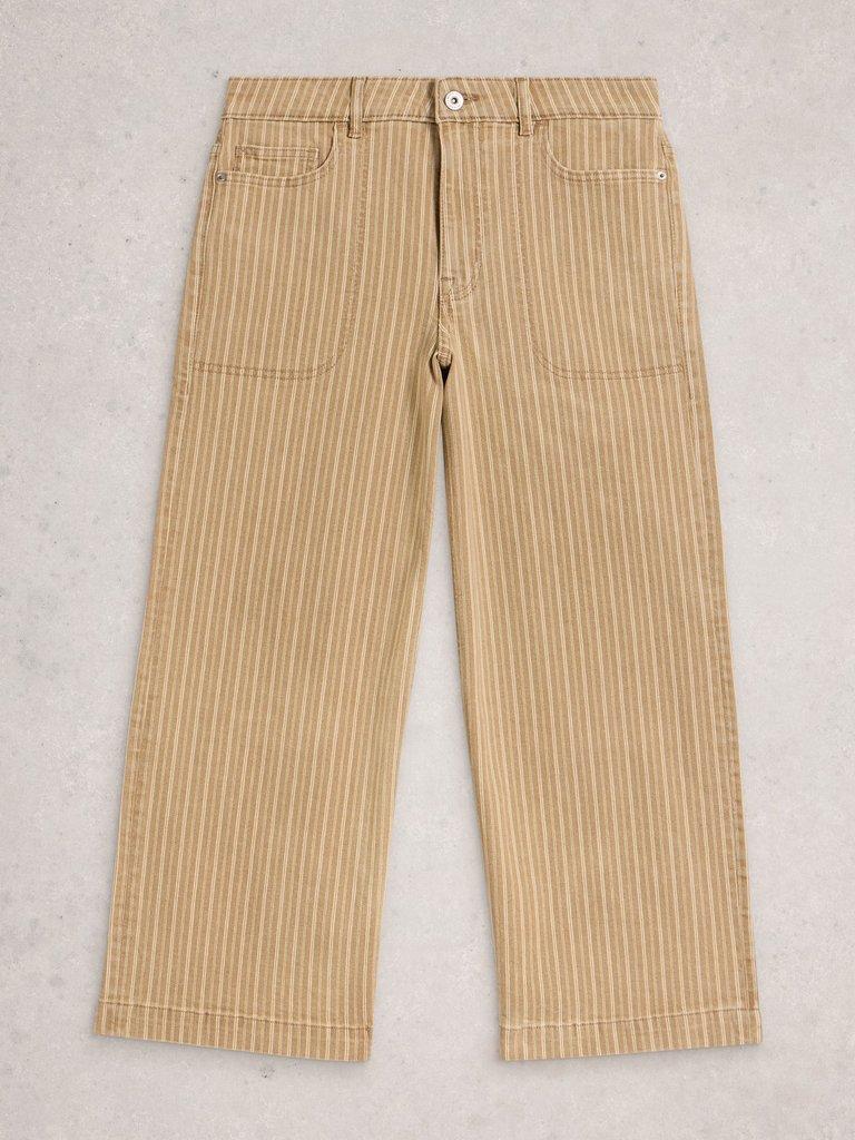 Tia Wide Cropped Leg Jean in CHART MLT - FLAT FRONT