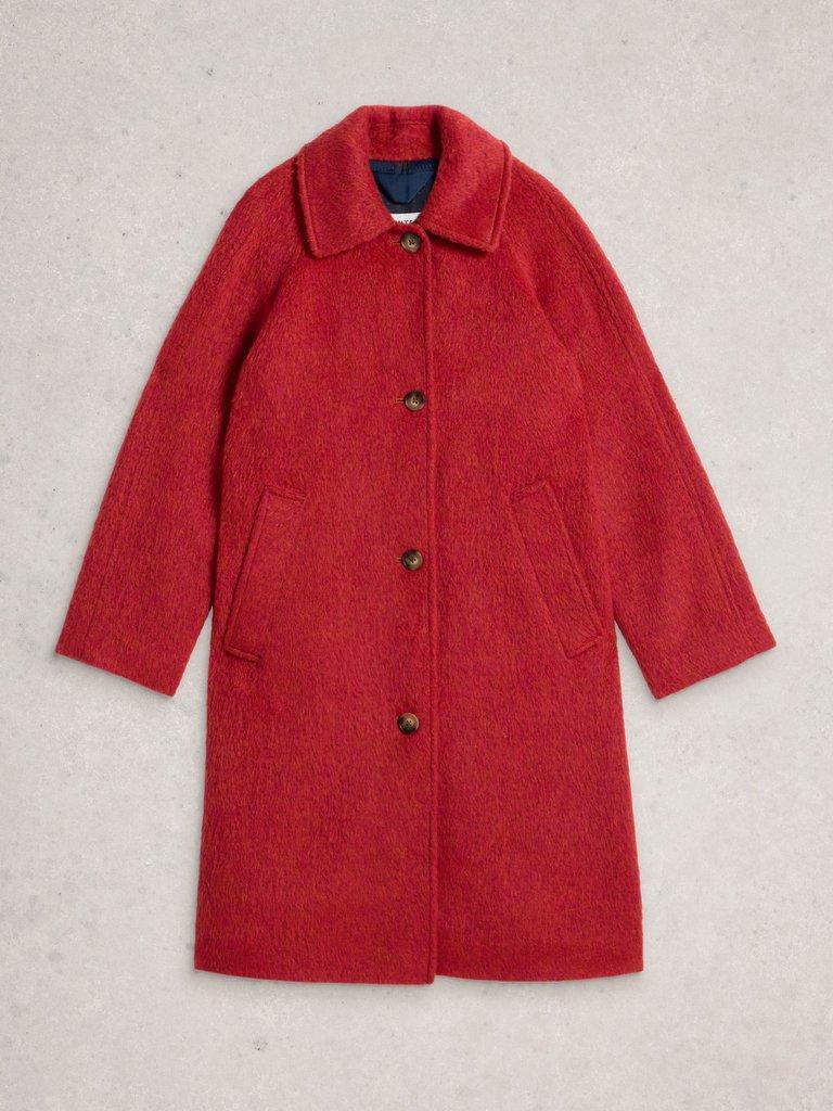 Kelsey Wool Blend Coat in BRT RED - FLAT FRONT