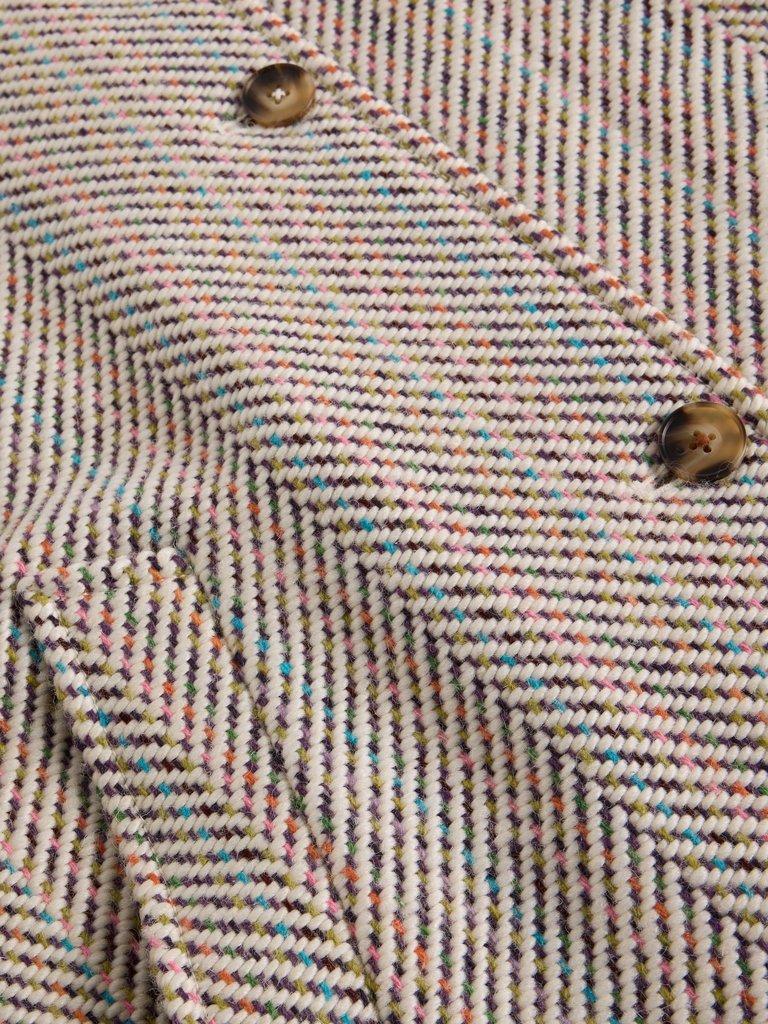 Kelsey Texture Wool Blend Coat in IVORY MLT - FLAT DETAIL