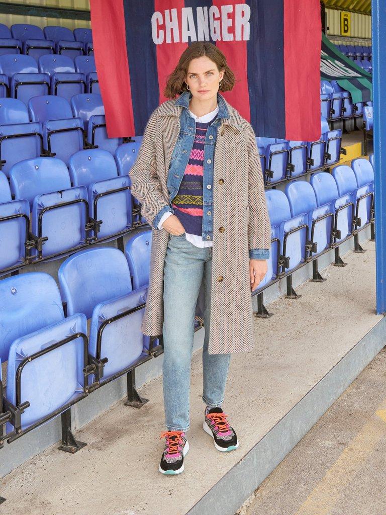 Kelsey Texture Wool Blend Coat in IVORY MLT - MIXED