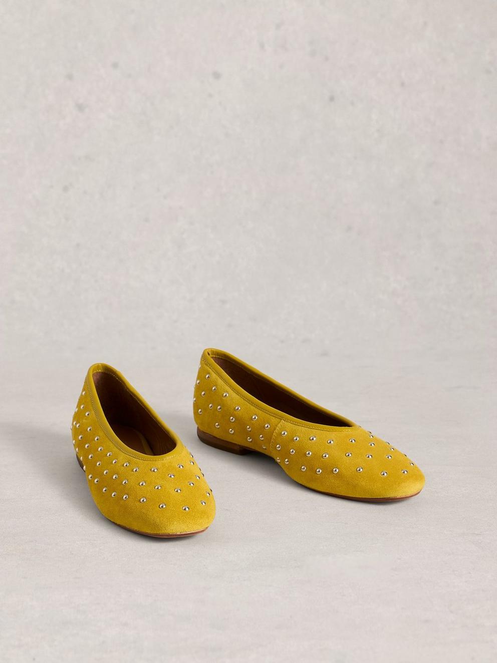Boho Studded Ballerina in DK CHART - FLAT FRONT