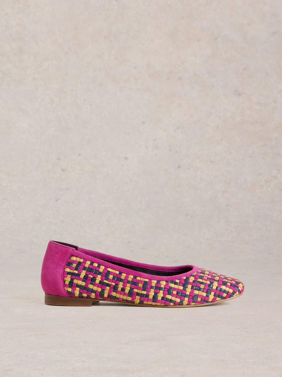 Ellie Woven Ballerina in PINK MLT - LIFESTYLE