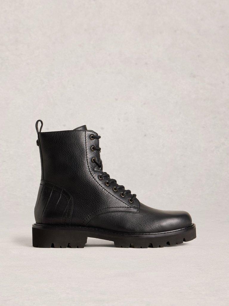 Darcey Lace Up Boot in PURE BLK - LIFESTYLE