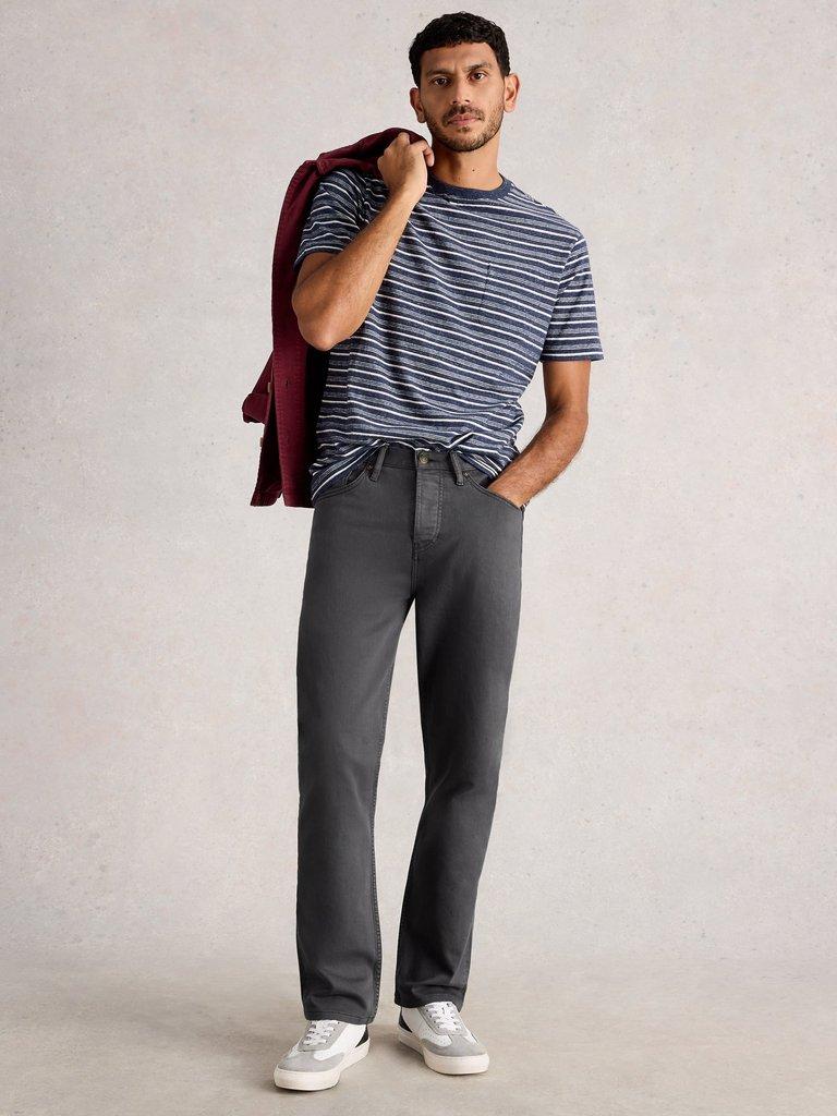 Garment Dye Eastwood Jean in DARK NAVY - MODEL FRONT