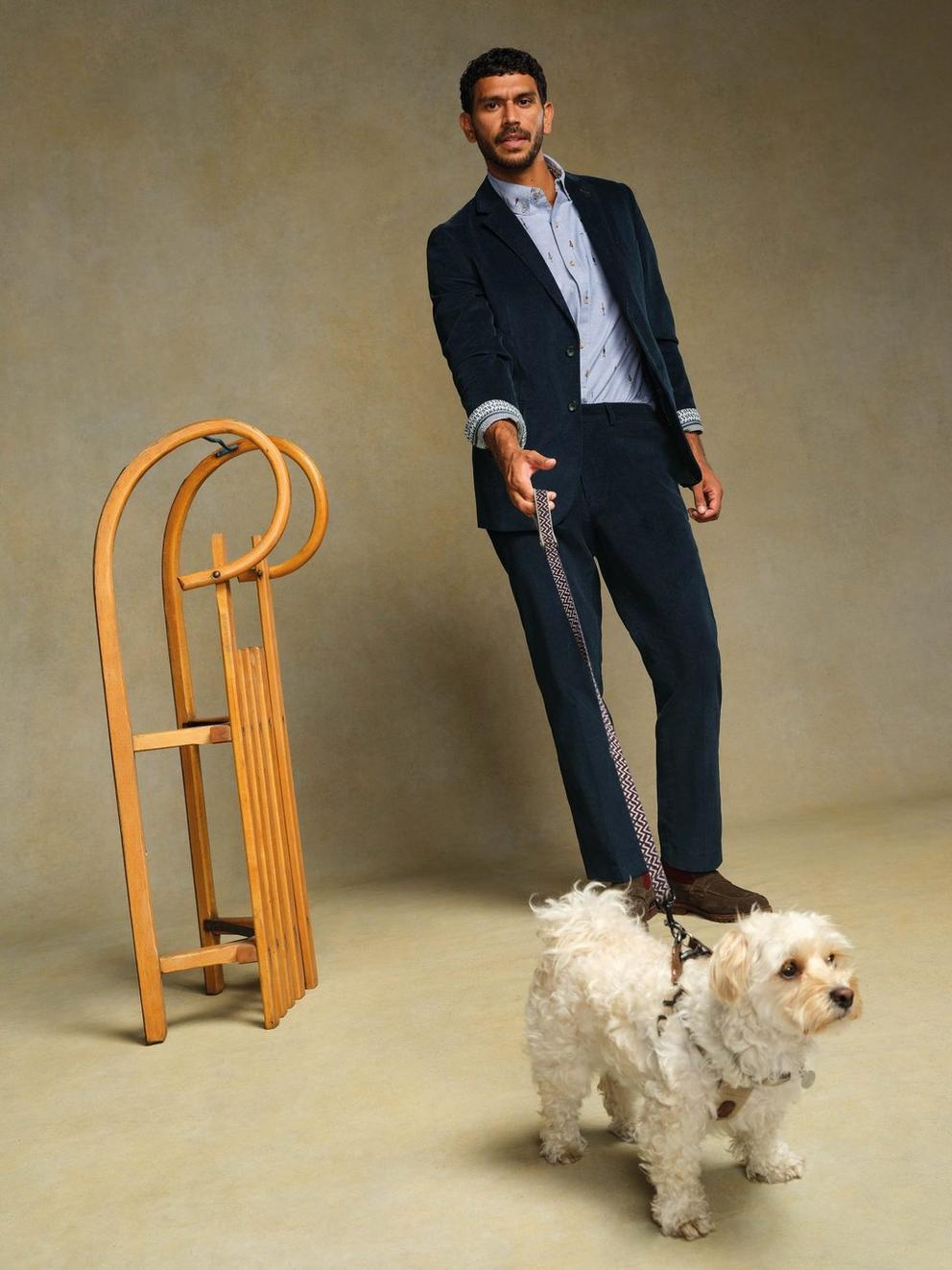 Corduroy Trouser in DARK NAVY - MIXED