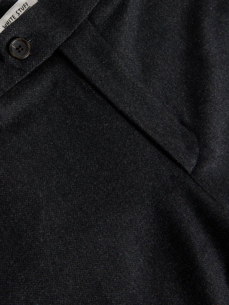 Wool Blend Trouser in CHARC GREY - FLAT DETAIL