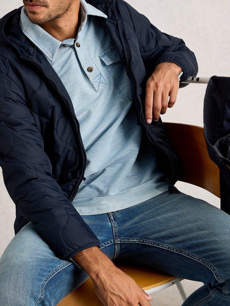 2 in 1 Parka in DARK NAVY - MODEL DETAIL