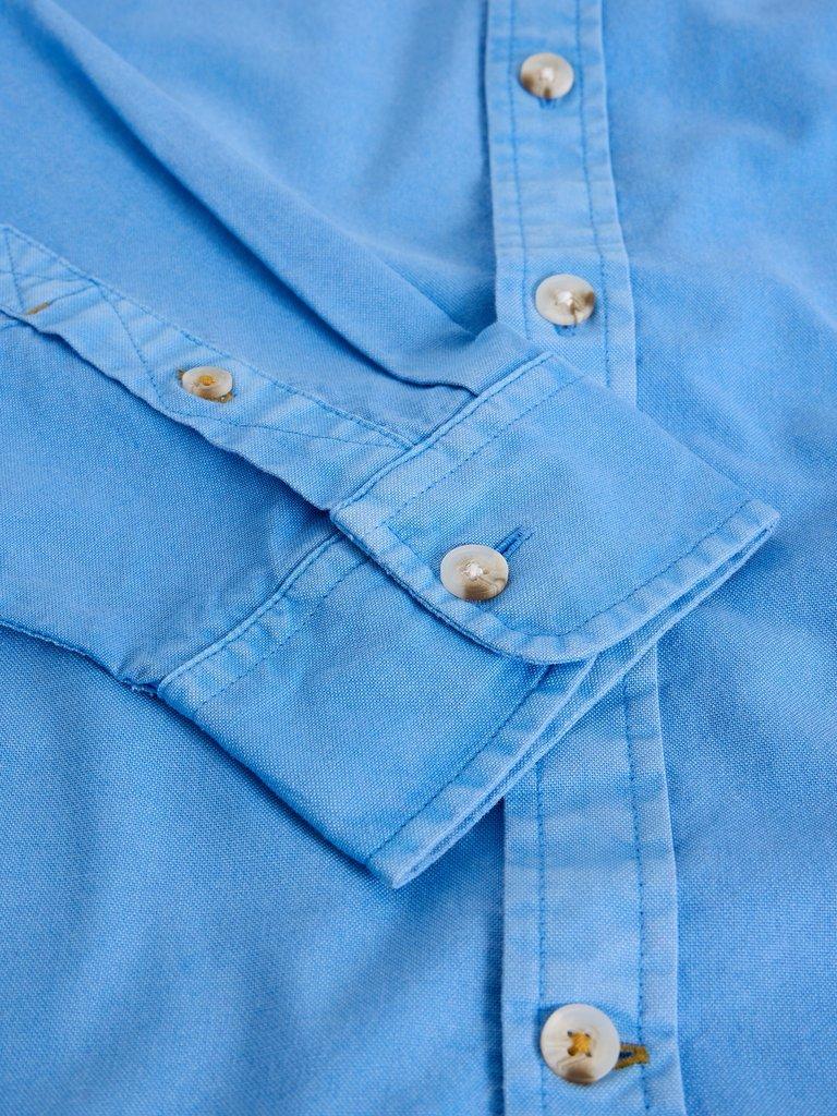 Bruton Oxford Long Sleeve Shirt in LGT BLUE - FLAT DETAIL