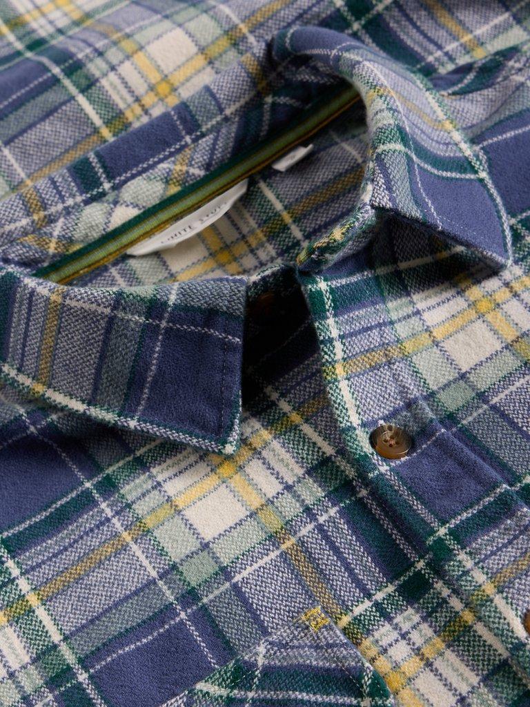 Darwen Check Shirt in BLUE MLT - FLAT DETAIL