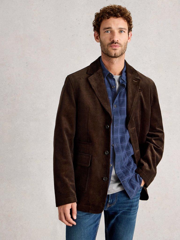 Griffin Cord Check Shirt in DARK NAVY - LIFESTYLE