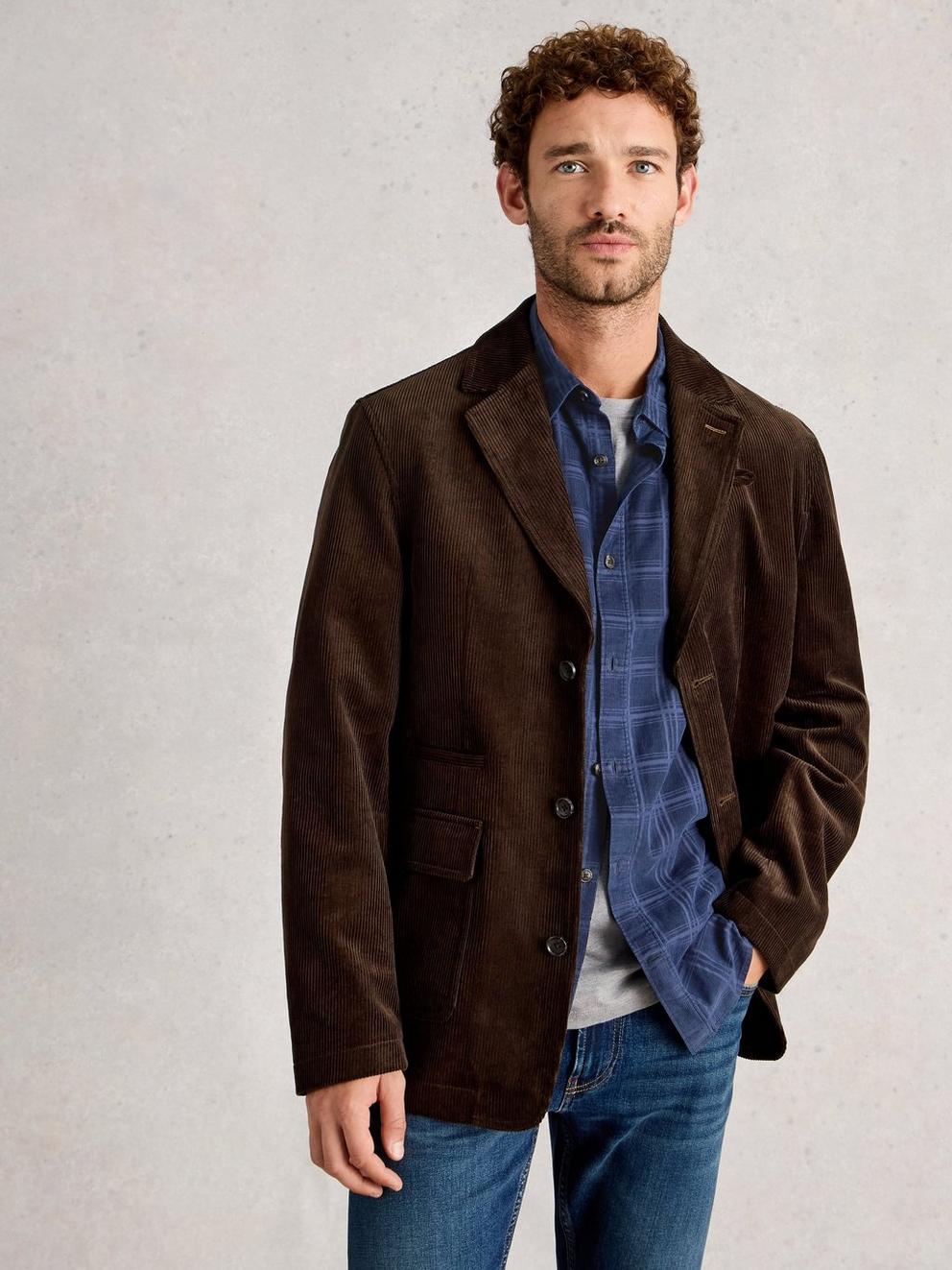 Griffin Cord Check Shirt in DARK NAVY - LIFESTYLE