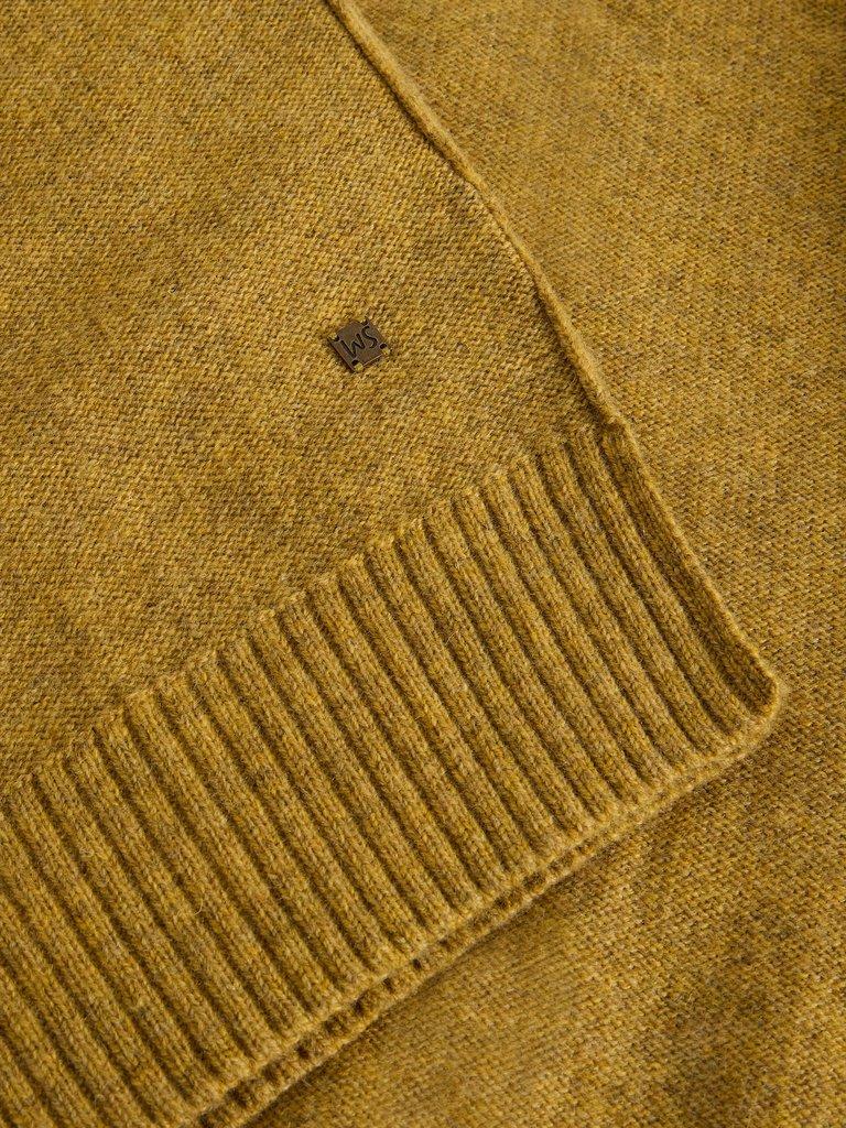 Milton Lambswool Crew in MID YELLOW - FLAT DETAIL